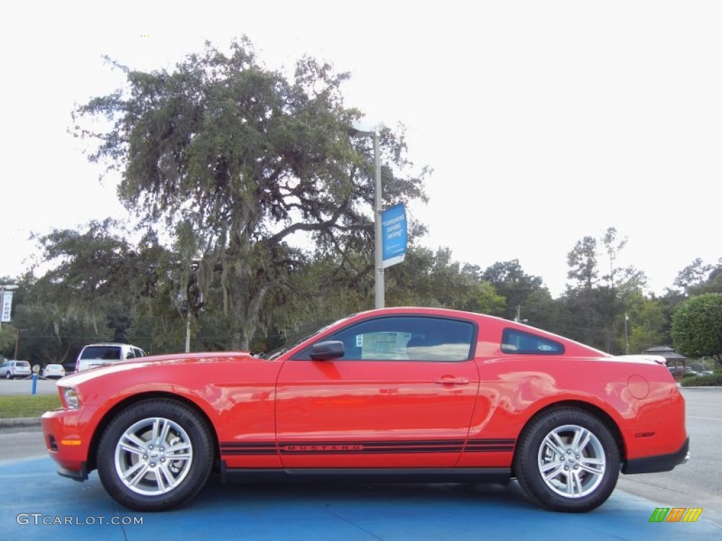 2012 Mustang V6 Coupe - Race Red / Charcoal Black photo #2