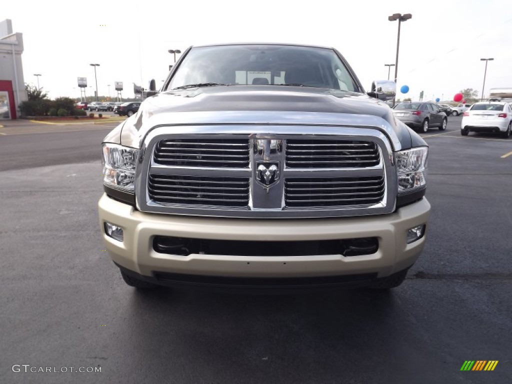 2012 Ram 2500 HD Laramie Longhorn Mega Cab 4x4 - Sagebrush Pearl / Light Pebble Beige/Bark Brown photo #2