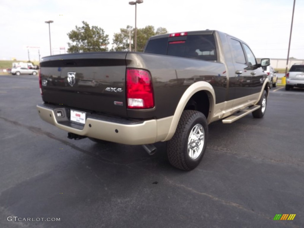 2012 Ram 2500 HD Laramie Longhorn Mega Cab 4x4 - Sagebrush Pearl / Light Pebble Beige/Bark Brown photo #5