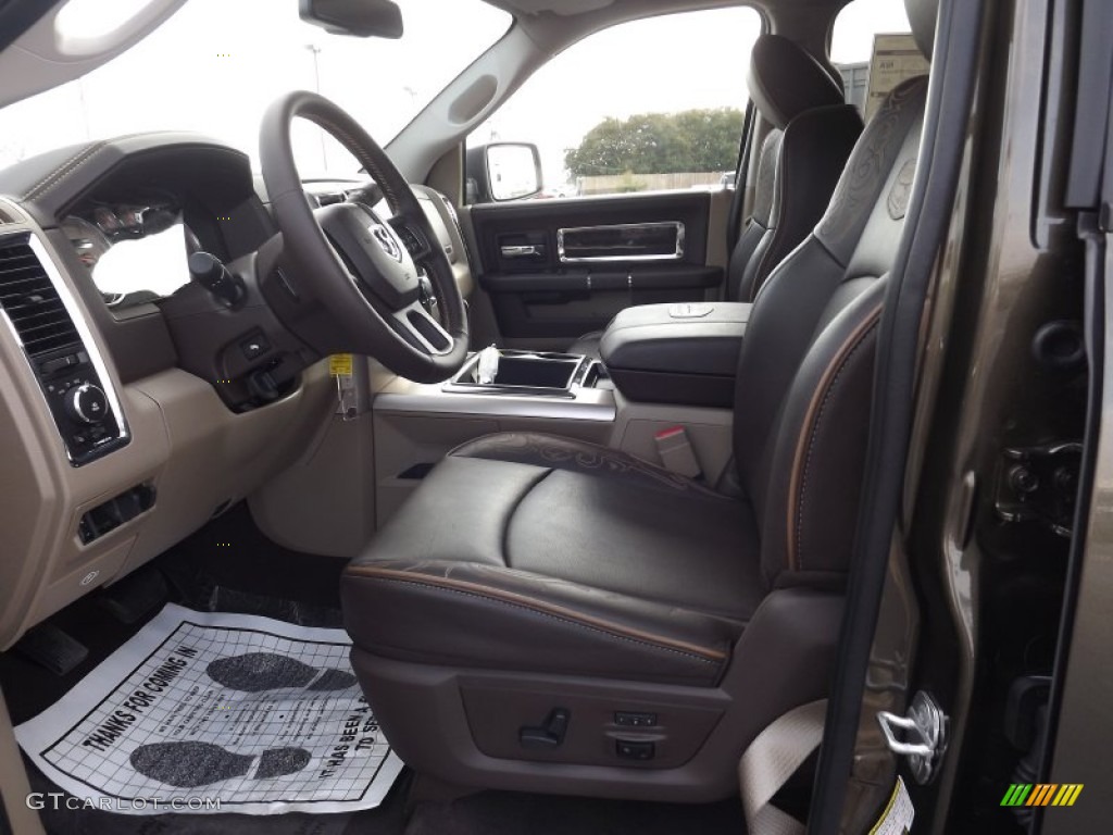 Light Pebble Beige Bark Brown Interior 2012 Dodge Ram 2500