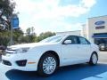 2012 White Platinum Tri-Coat Ford Fusion Hybrid  photo #1