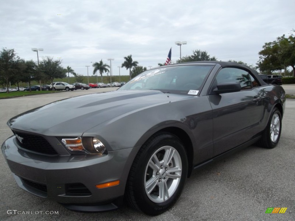 2011 Mustang V6 Premium Convertible - Sterling Gray Metallic / Charcoal Black photo #13