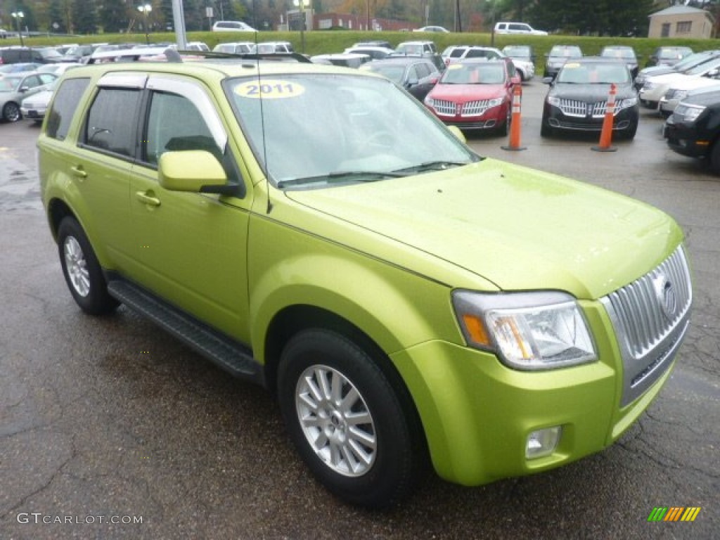 Lime Squeeze Metallic 2011 Mercury Mariner Premier V6 AWD Exterior Photo #55721675