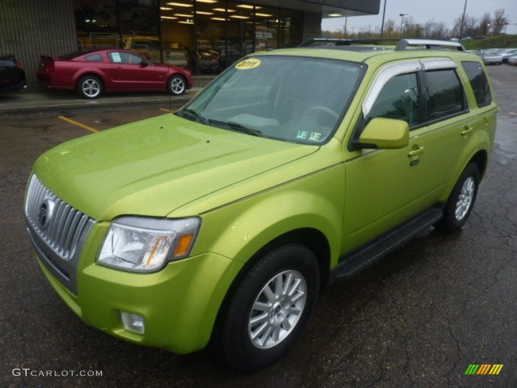 Lime Squeeze Metallic 2011 Mercury Mariner Premier V6 AWD Exterior Photo #55721698
