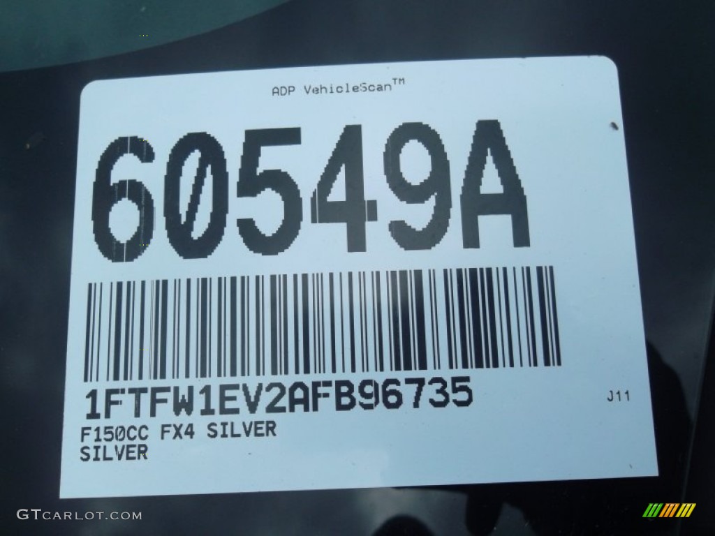 2010 F150 FX4 SuperCrew 4x4 - Ingot Silver Metallic / Black photo #34