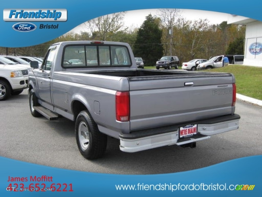 1995 F150 XL Regular Cab - Light Opal Metallic / Gray photo #8
