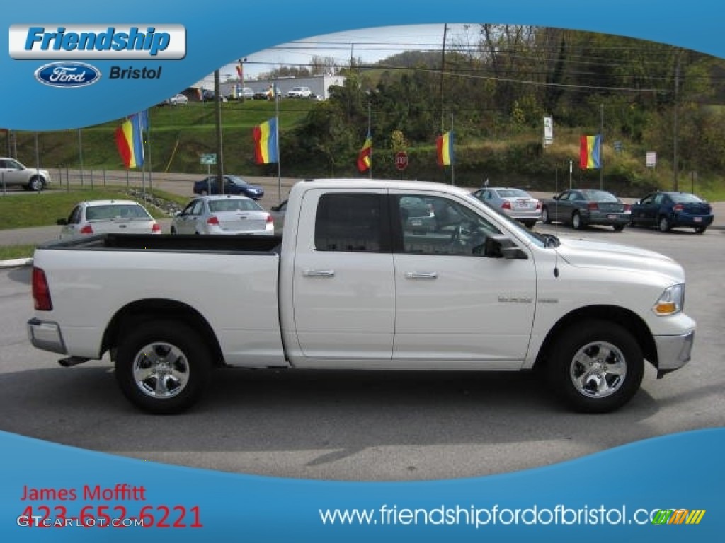 2009 Ram 1500 SLT Quad Cab 4x4 - Stone White / Dark Slate/Medium Graystone photo #5