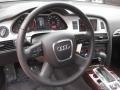 Black 2009 Audi A6 3.0T quattro Avant Steering Wheel