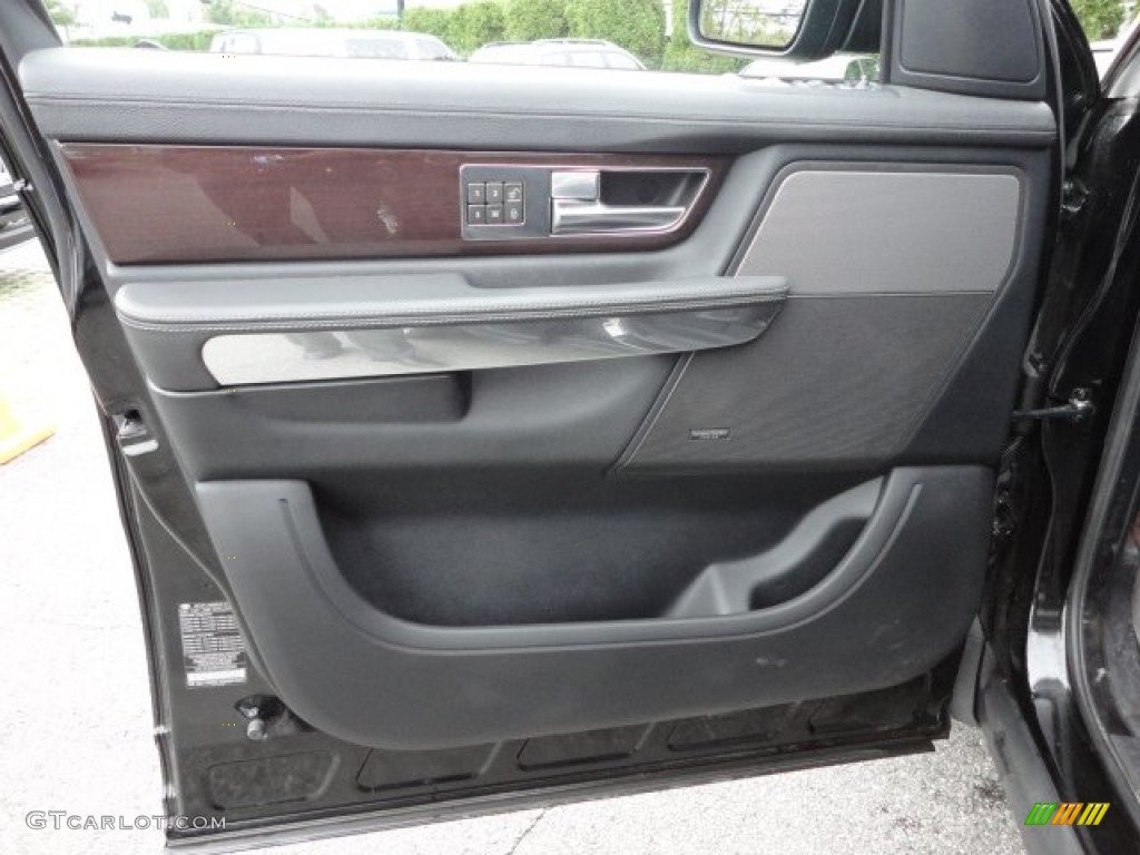 2010 Land Rover Range Rover Sport HSE Ebony/Lunar Stitching Door Panel Photo #55728189