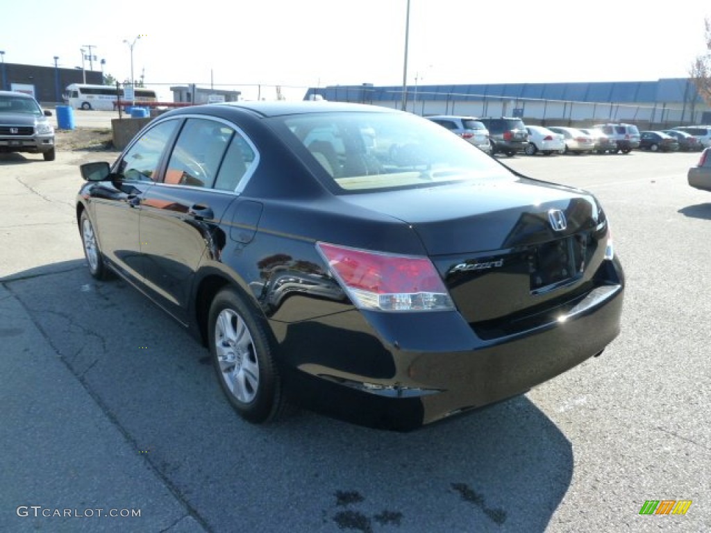 2009 Accord LX-P Sedan - Crystal Black Pearl / Ivory photo #3