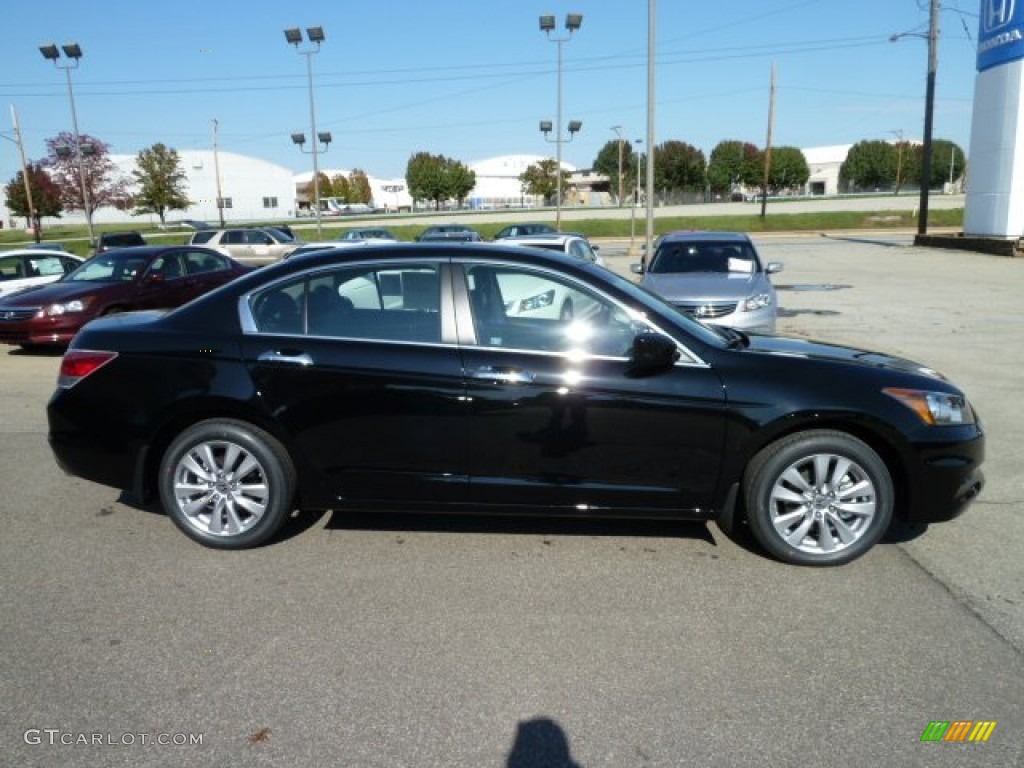 Crystal Black Pearl 2012 Honda Accord EX-L V6 Sedan Exterior Photo #55729562
