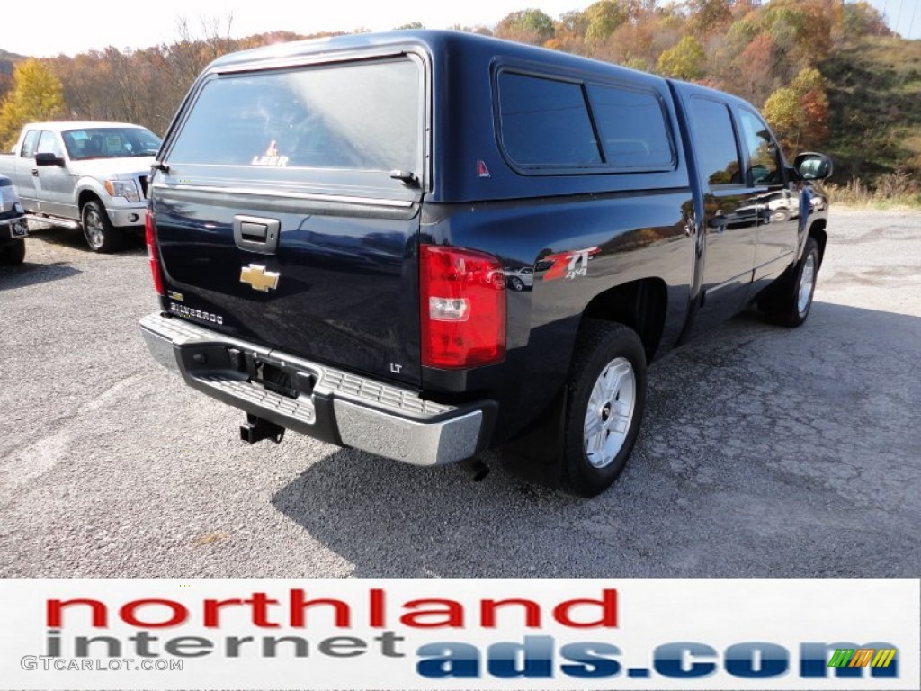 2008 Silverado 1500 LT Crew Cab 4x4 - Dark Blue Metallic / Ebony photo #8