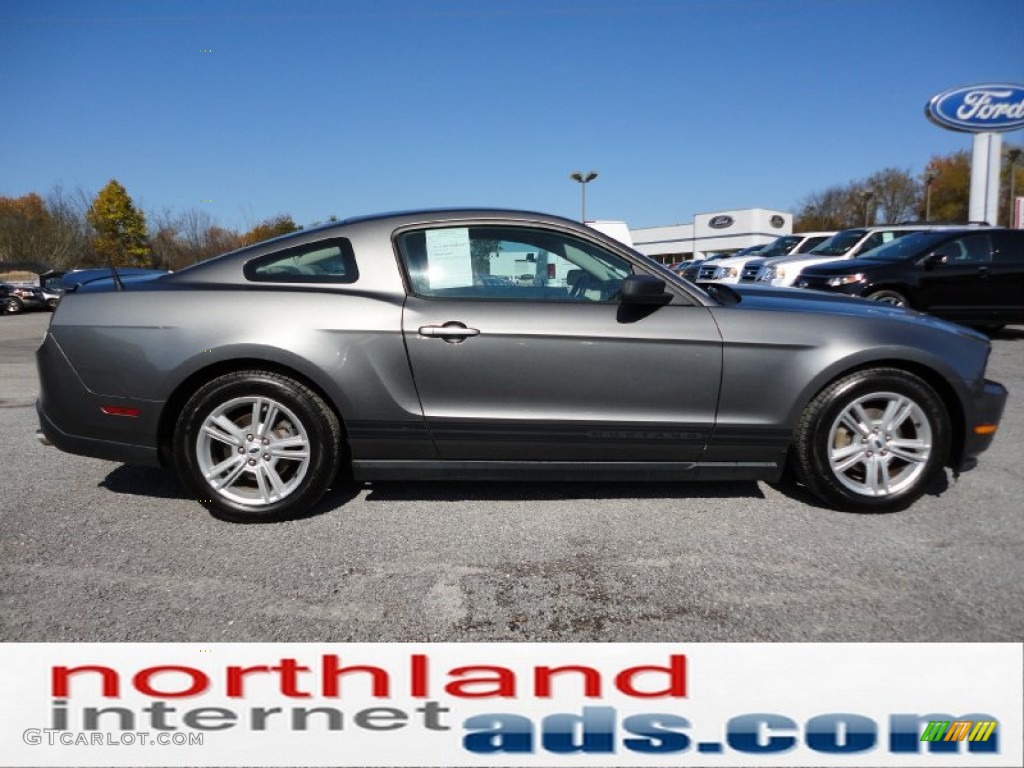 2010 Mustang V6 Premium Coupe - Sterling Grey Metallic / Stone photo #1