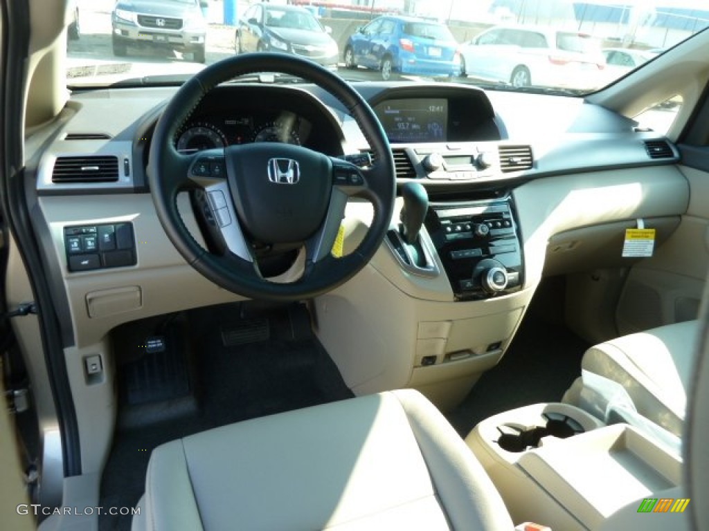 2012 Honda Odyssey EX-L Beige Dashboard Photo #55730131