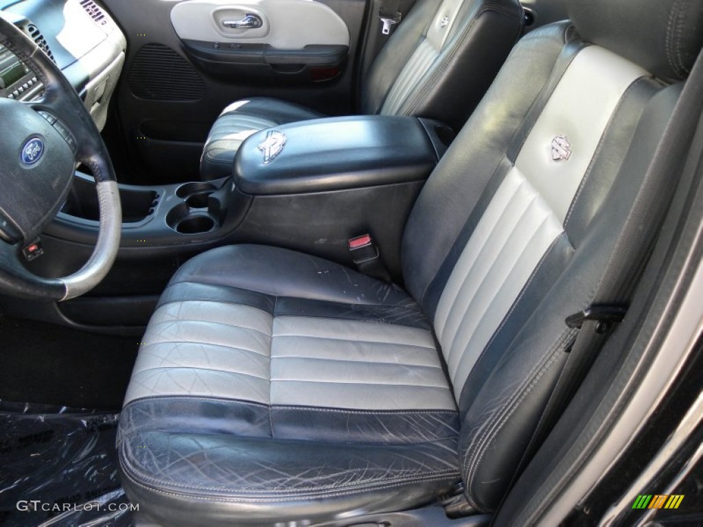 Black/Silver Interior 2003 Ford F150 Harley-Davidson SuperCrew Photo #55730257