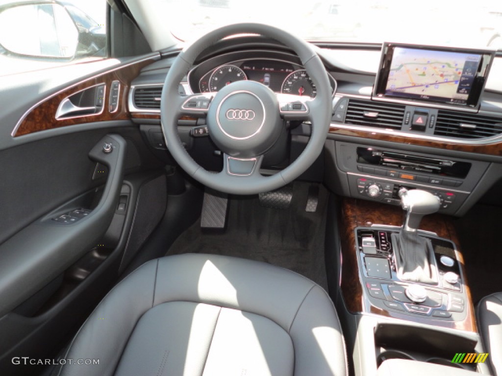 2012 Audi A6 3.0T quattro Sedan Black Dashboard Photo #55730496
