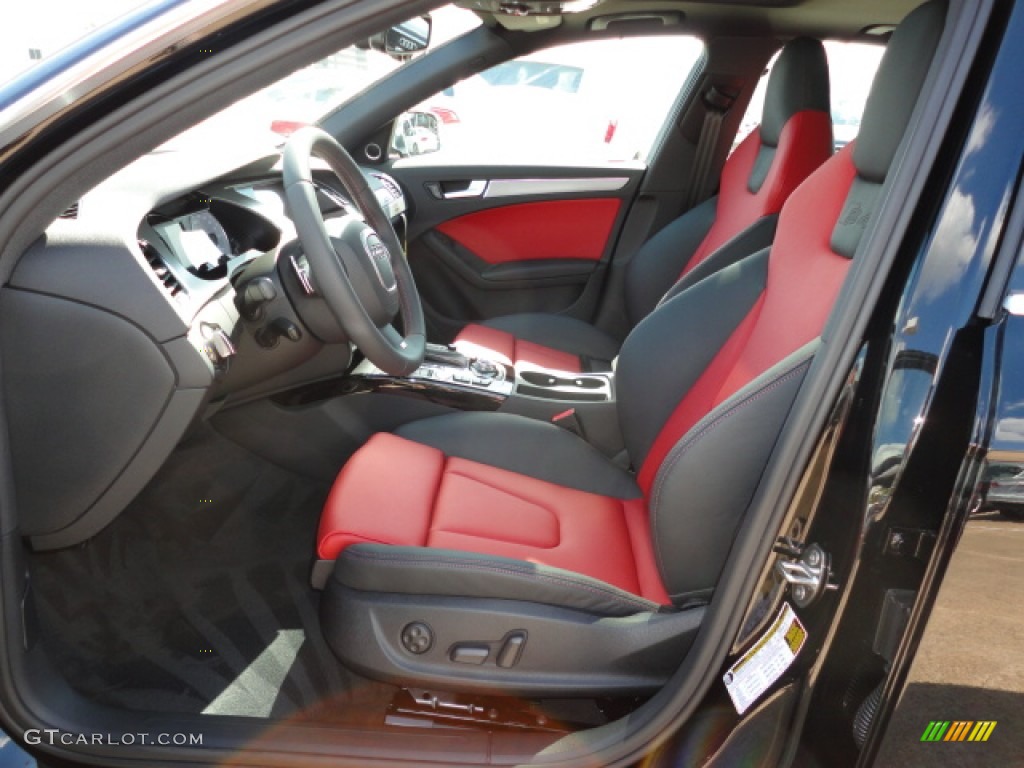 Black/Magma Red Interior 2012 Audi S4 3.0T quattro Sedan Photo #55730725