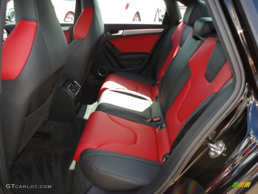 Black/Magma Red Interior 2012 Audi S4 3.0T quattro Sedan Photo #55730735