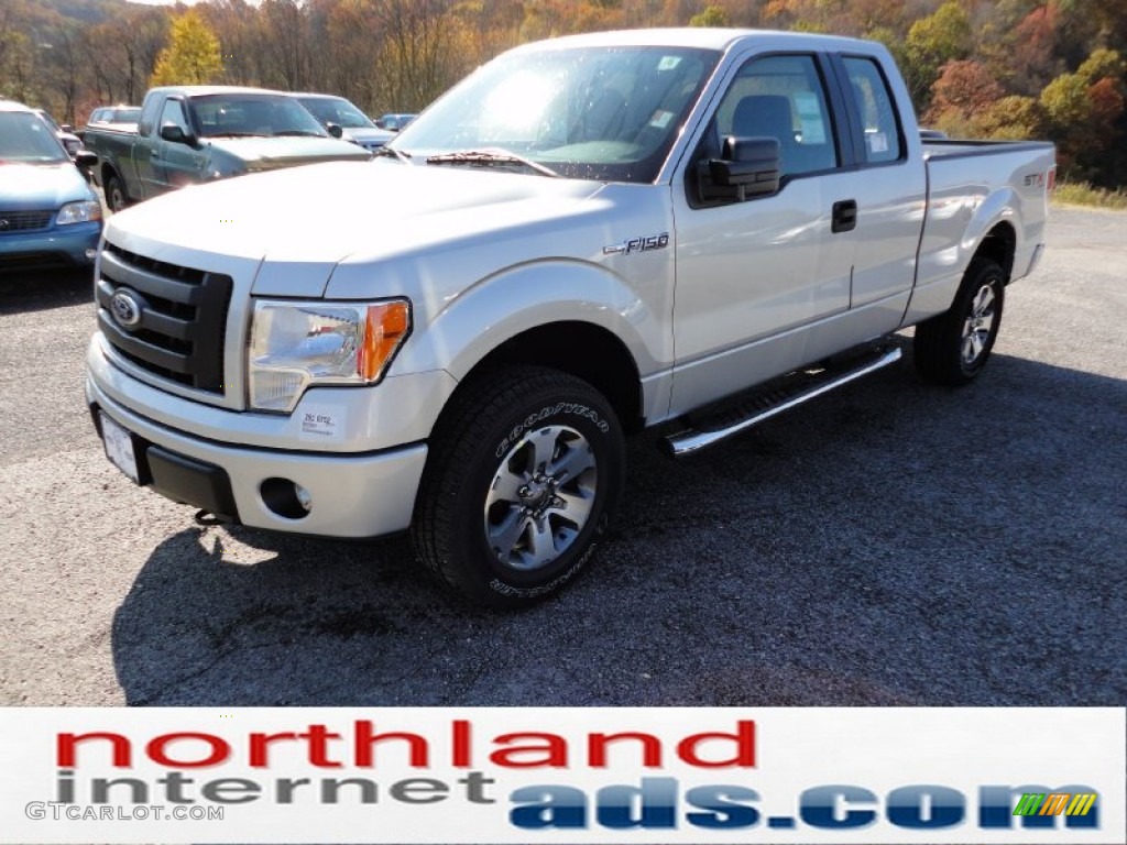 2011 F150 STX SuperCab 4x4 - Ingot Silver Metallic / Steel Gray photo #4