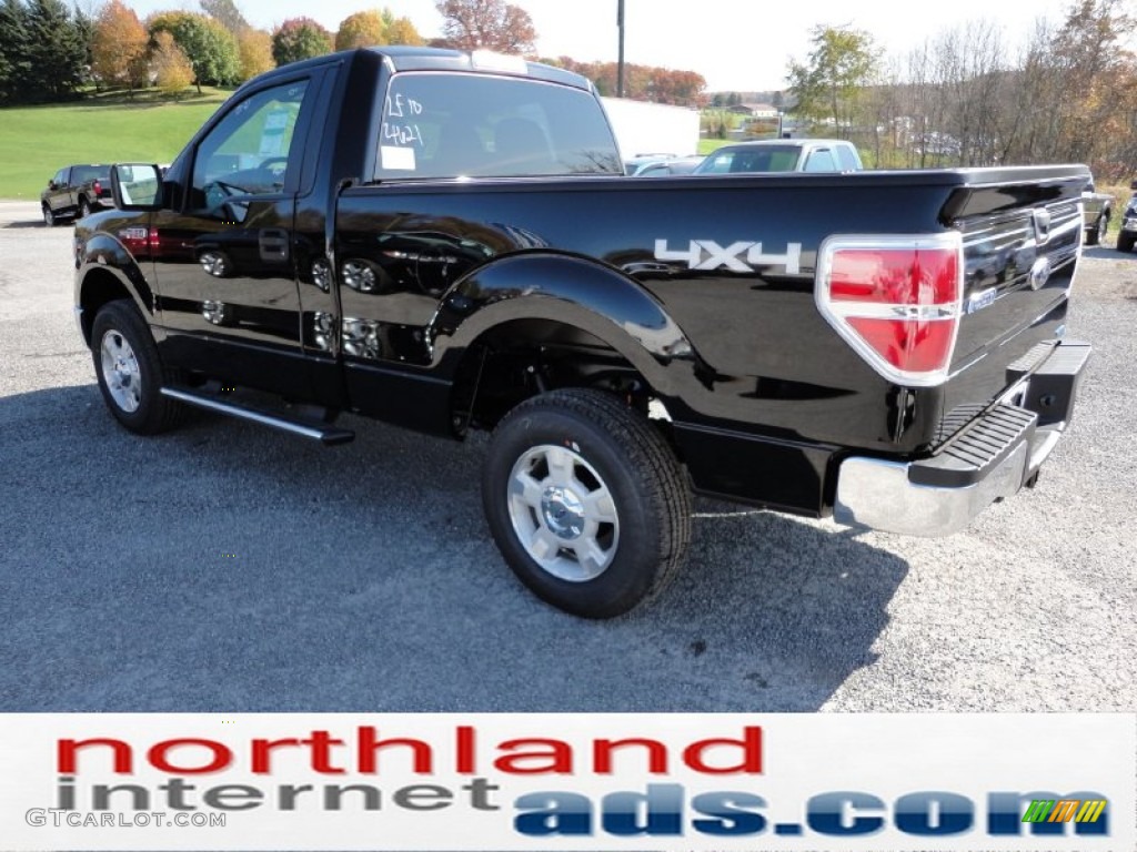 2011 F150 XLT Regular Cab 4x4 - Ebony Black / Steel Gray photo #7