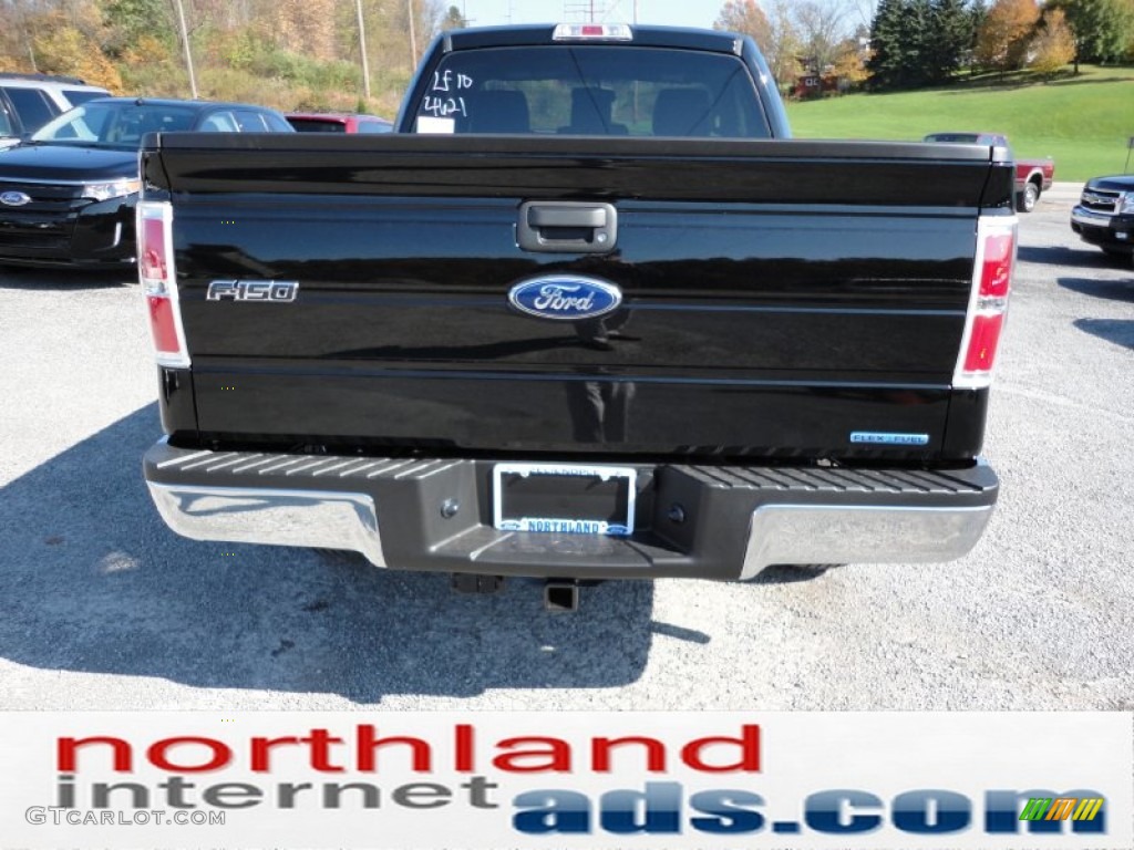 2011 F150 XLT Regular Cab 4x4 - Ebony Black / Steel Gray photo #8