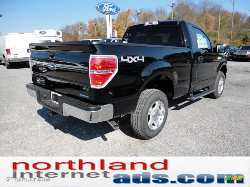 2011 F150 XLT Regular Cab 4x4 - Ebony Black / Steel Gray photo #9