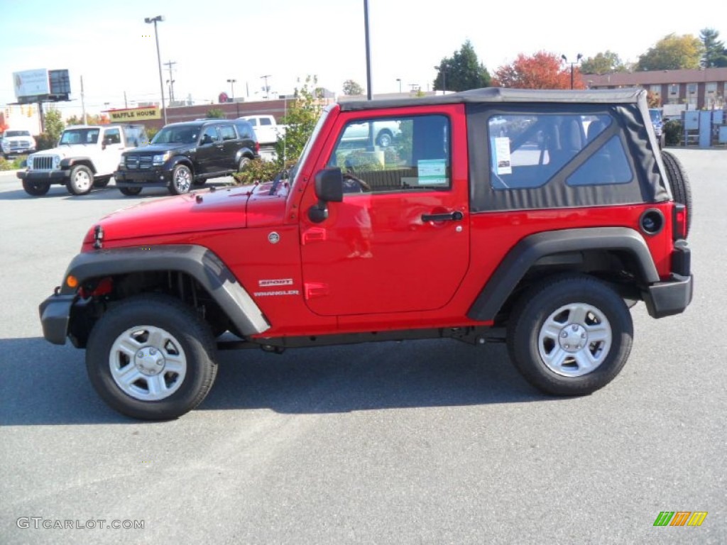 2012 Wrangler Sport 4x4 - Flame Red / Black photo #2