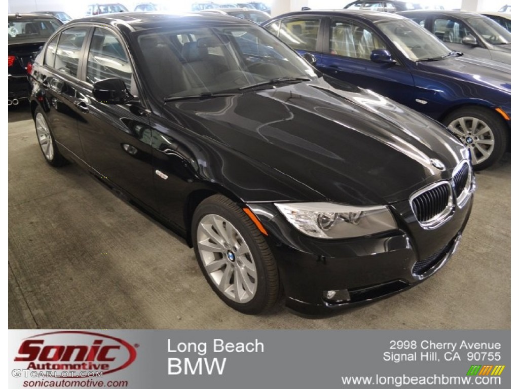 2011 3 Series 328i Sedan - Jet Black / Black Dakota Leather photo #1