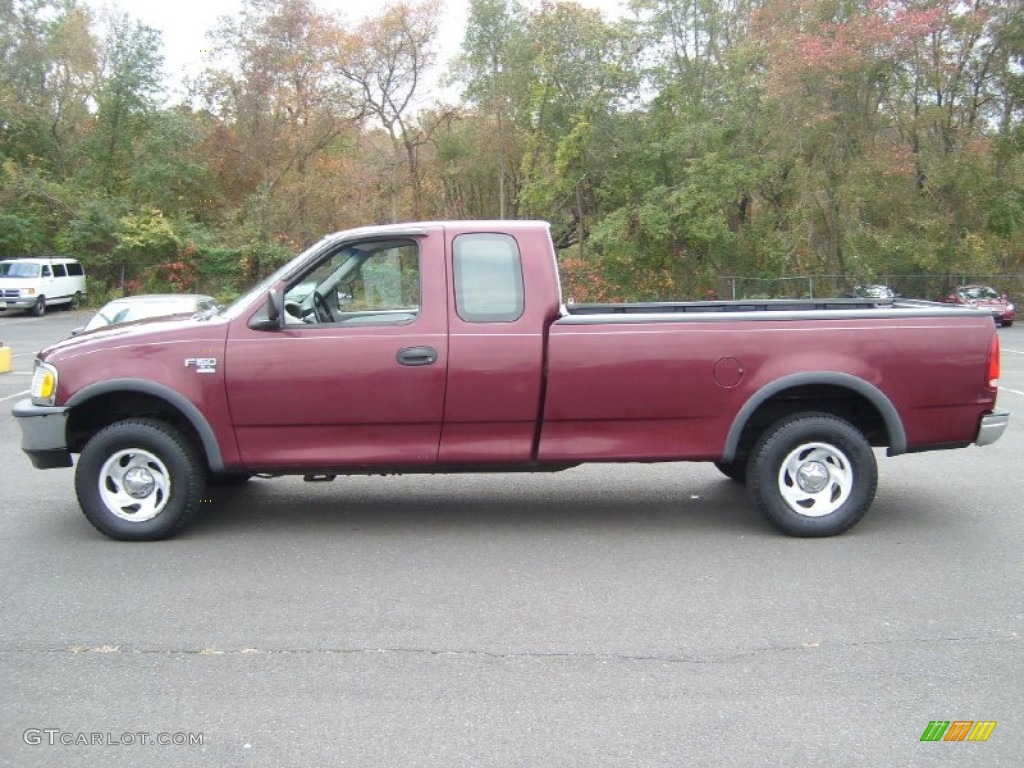 Dark Toreador Red Metallic 1998 Ford F150 XL SuperCab 4x4 Exterior Photo #55735625