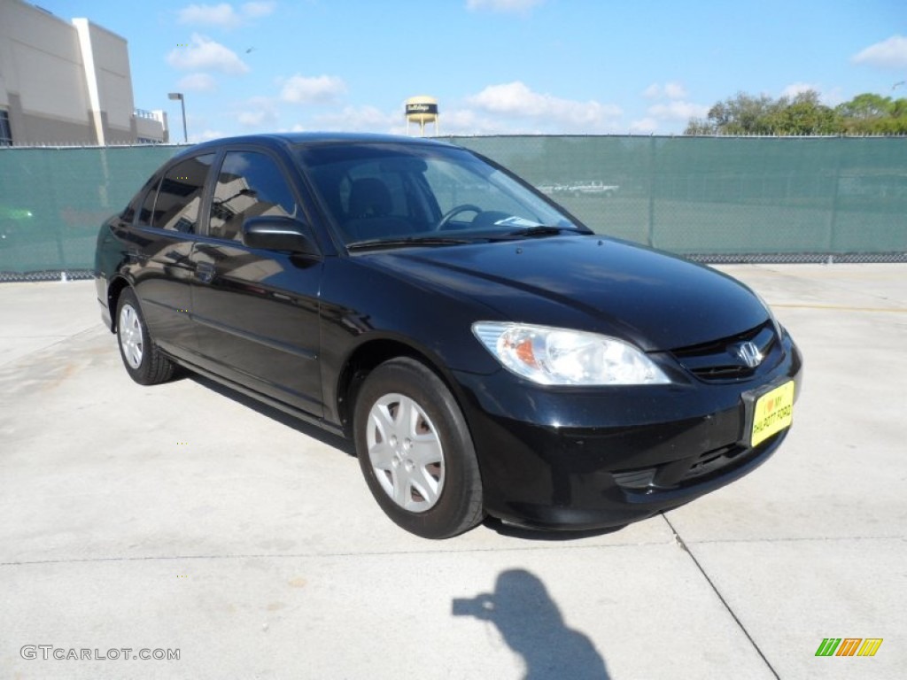 2005 Civic Value Package Sedan - Nighthawk Black Pearl / Gray photo #1