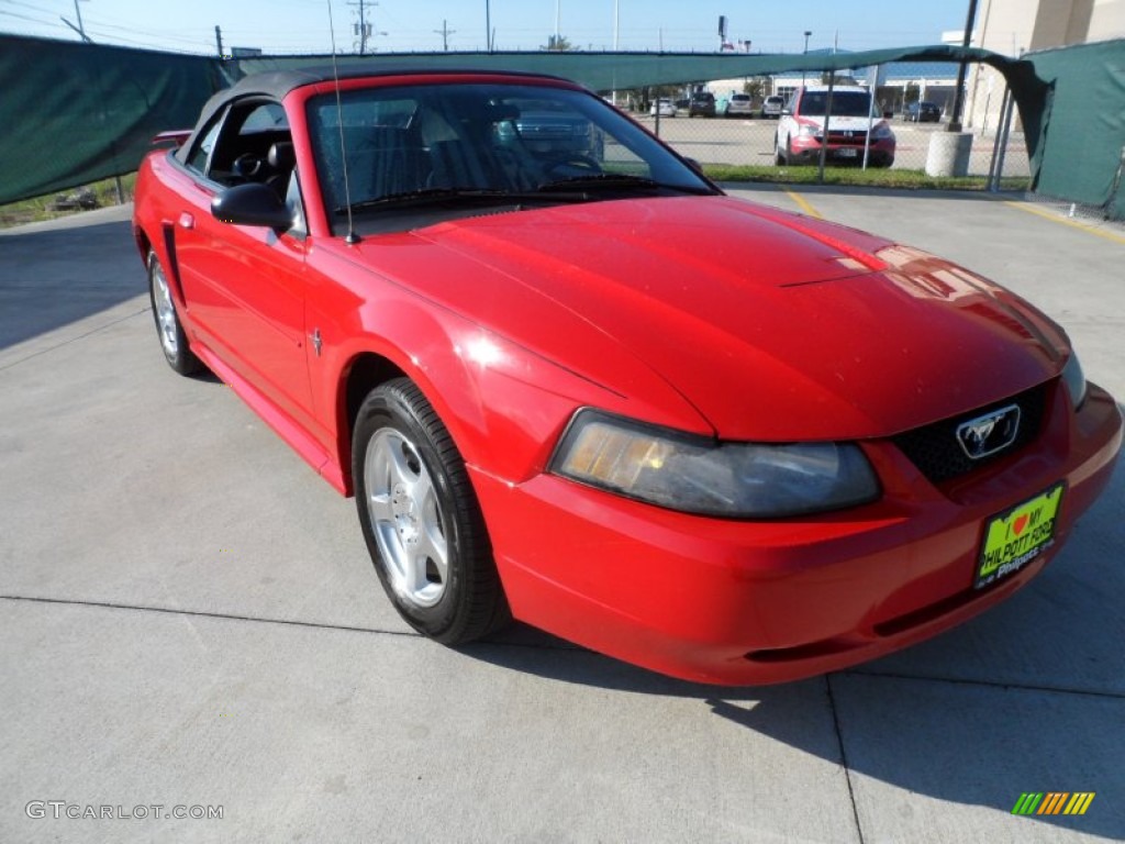 2003 Mustang V6 Convertible - Torch Red / Dark Charcoal photo #1