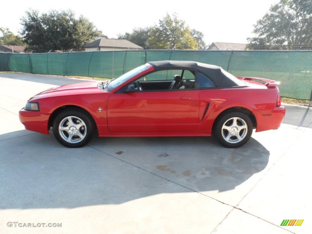 2003 Mustang V6 Convertible - Torch Red / Dark Charcoal photo #6