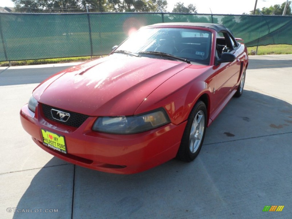 2003 Mustang V6 Convertible - Torch Red / Dark Charcoal photo #7
