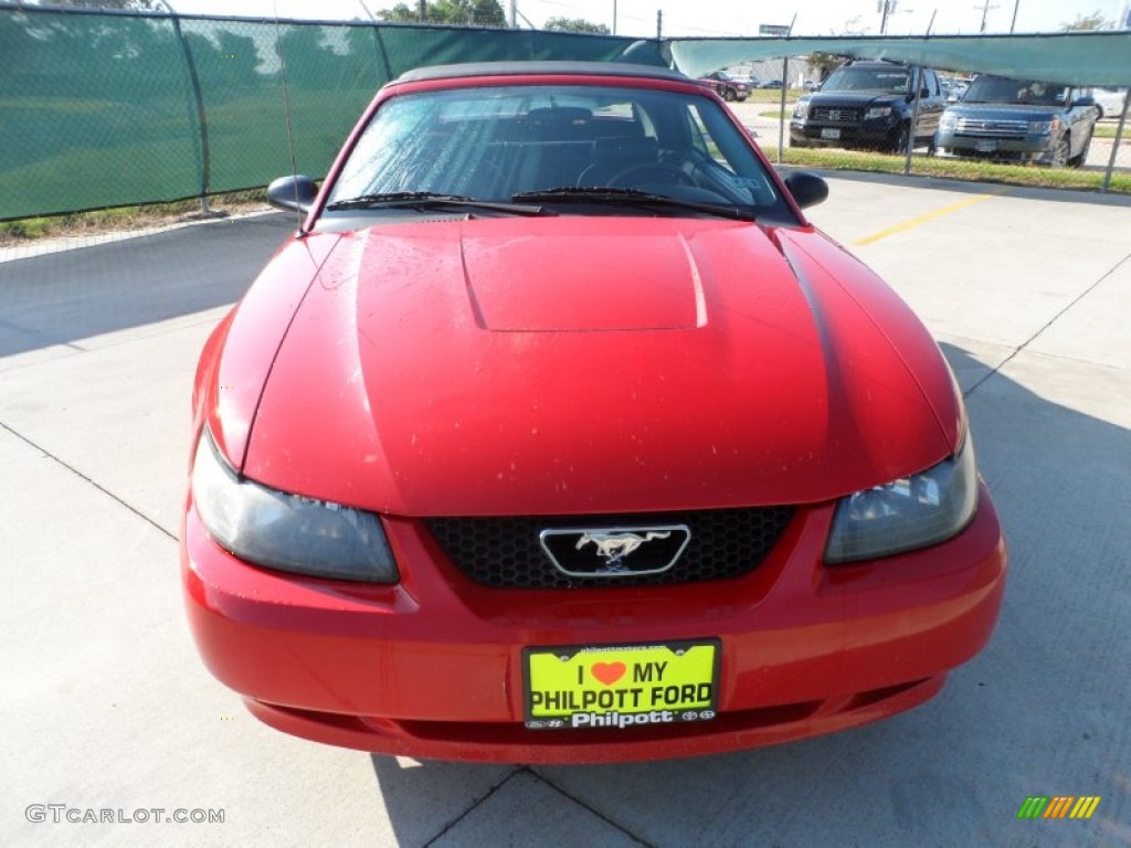 2003 Mustang V6 Convertible - Torch Red / Dark Charcoal photo #8