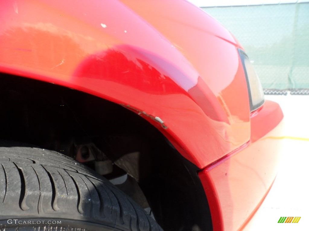 2003 Mustang V6 Convertible - Torch Red / Dark Charcoal photo #13