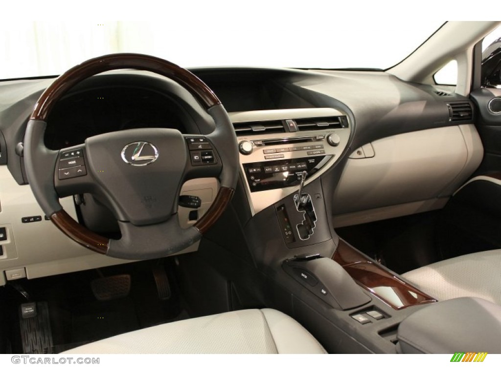 2010 Lexus RX 450h Hybrid Light Gray/Espresso Birds-Eye Maple Dashboard Photo #55738523