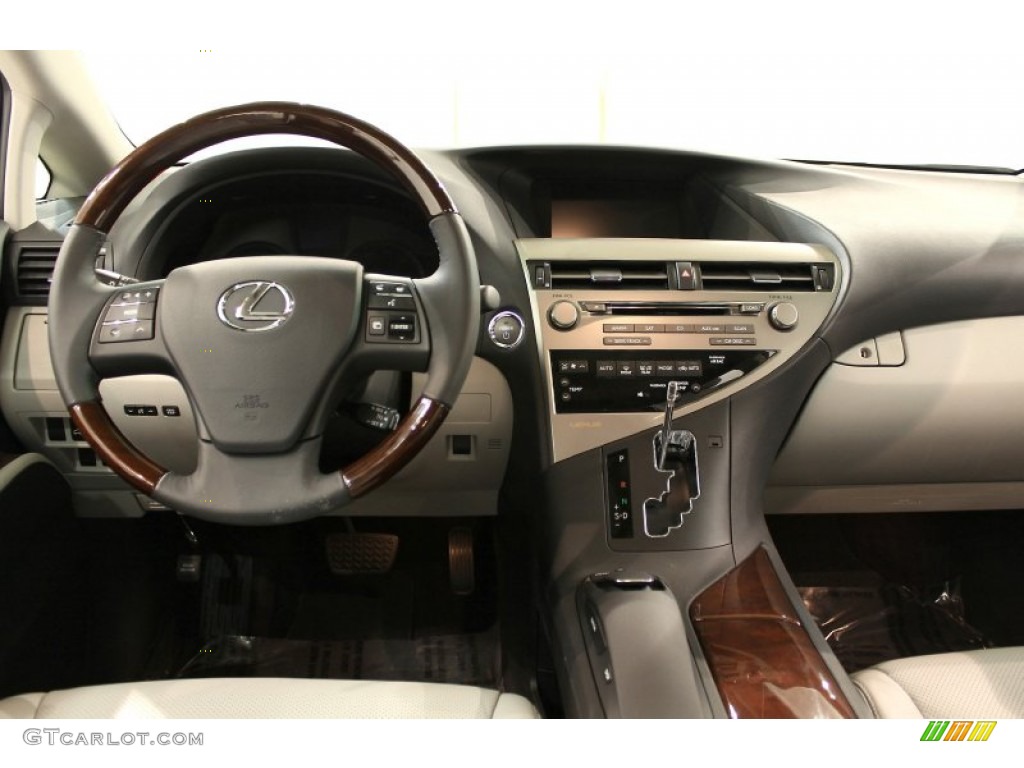 2010 Lexus RX 450h Hybrid Light Gray/Espresso Birds-Eye Maple Dashboard Photo #55738680