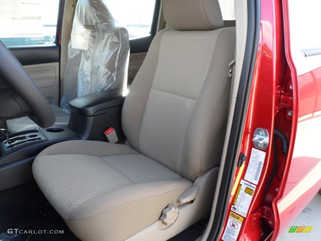 Sand Beige Interior 2012 Toyota Tacoma V6 Prerunner Double Cab Photo #55739256