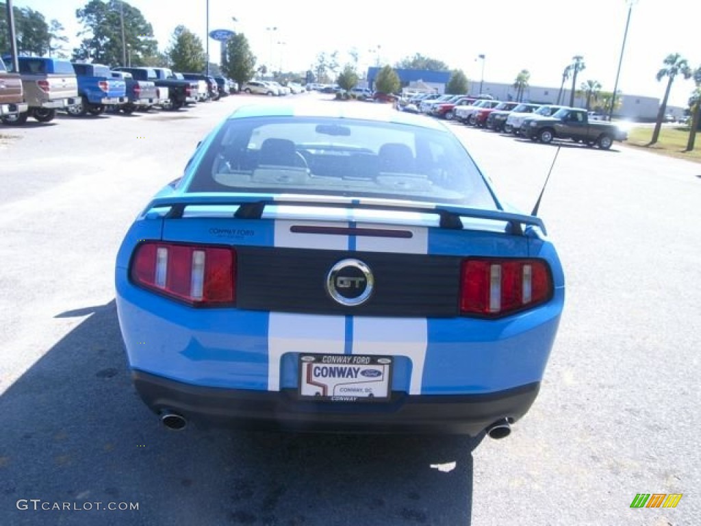 2010 Mustang GT Premium Coupe - Grabber Blue / Charcoal Black/Grabber Blue photo #6