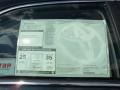 2012 Toyota Camry LE Window Sticker