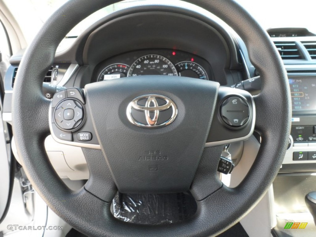 2012 Toyota Camry LE Ash Steering Wheel Photo #55741221