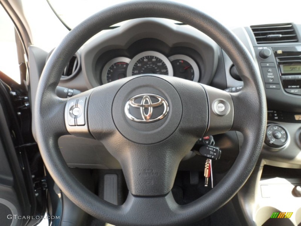 2011 Toyota RAV4 Sport Dark Charcoal Steering Wheel Photo #55741534