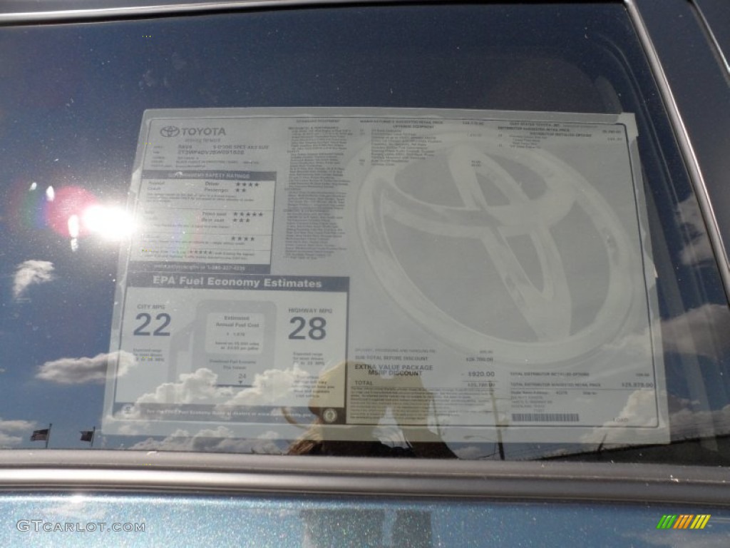 2011 Toyota RAV4 Sport Window Sticker Photos