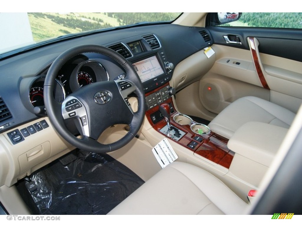 Sand Beige Interior 2012 Toyota Highlander Limited 4WD Photo #55743126