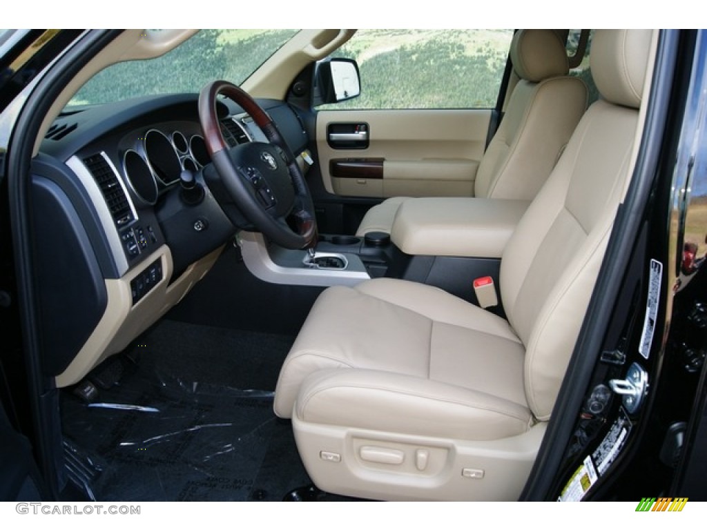 Sand Beige Interior 2012 Toyota Sequoia Platinum 4WD Photo #55743270