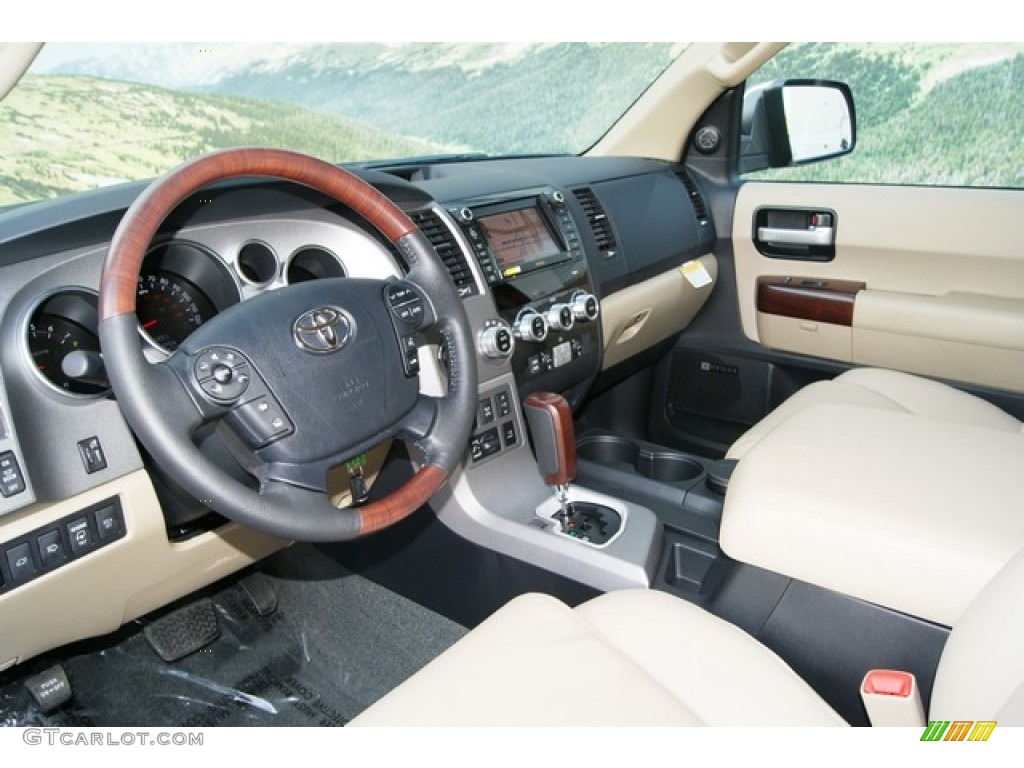 Sand Beige Interior 2012 Toyota Sequoia Platinum 4WD Photo #55743279