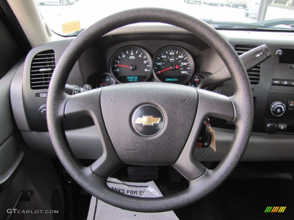 2010 Chevrolet Silverado 1500 Crew Cab Dark Titanium Steering Wheel Photo #55743363