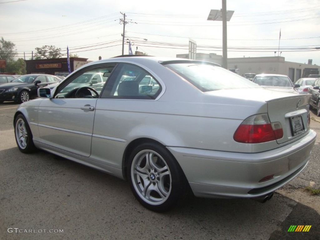 2002 3 Series 330i Coupe - Titanium Silver Metallic / Grey photo #3