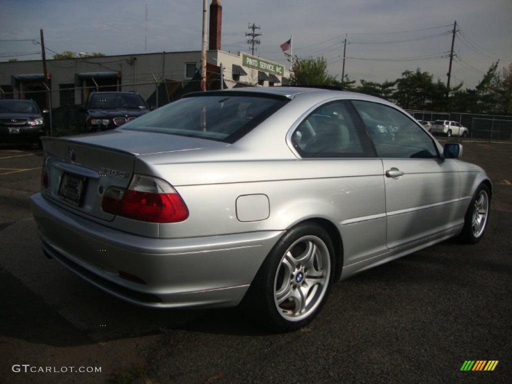 2002 3 Series 330i Coupe - Titanium Silver Metallic / Grey photo #4