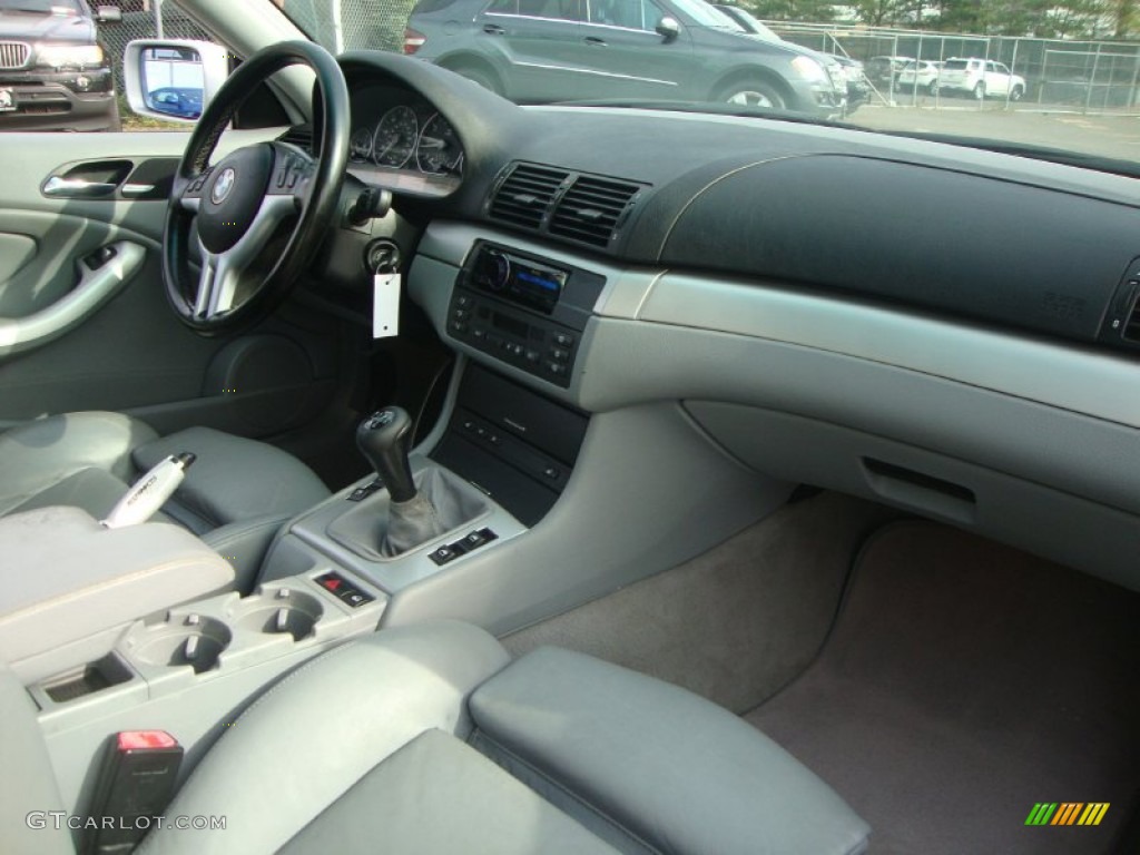 2002 3 Series 330i Coupe - Titanium Silver Metallic / Grey photo #12